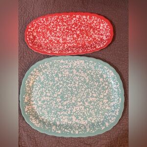 The pioneer women Speckled Oval Platters